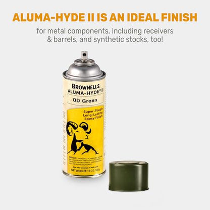 Brownells Aluma-Hyde II Epoxy Based Firearm Finish Spray Coating Protection Paint, Aerosol Can, 12 oz. (340g) OD Green - color: OD Green