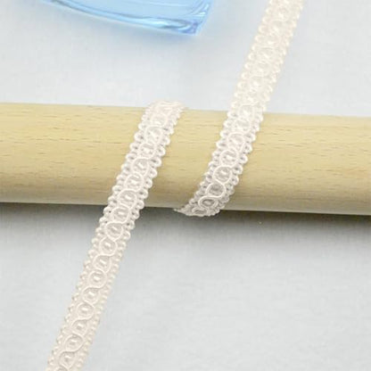 20 Yards 0.37 Inch/ 9.5mm Beige Braided Trim Woven Braid Ribbon Ivory Basic Gimp Polyester Upholstery Edging Trimming Ribbon for Sewing Making Craft Gift Wrapping DIY Christmas Decor Supply