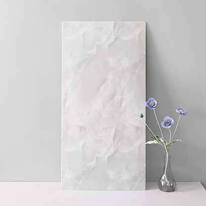 Haimin 3D Wall Panels Peel and Stick Marble Tile Look 10 Pack Waterproof - color: Light Gray-MNH