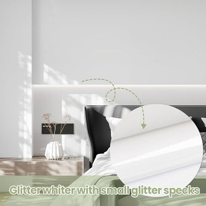 White Contact Paper Glossy Shiny Peel and Stick Wallpaper for Countertops - color: White, size: 23.6" x 216.5"