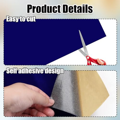 Biaungdo Self Adhesive Felt Sheets, Dark Blue Felt Sheet 17.7 x 117 Inch - color: Blue, size: 17.7 x 117 Inch