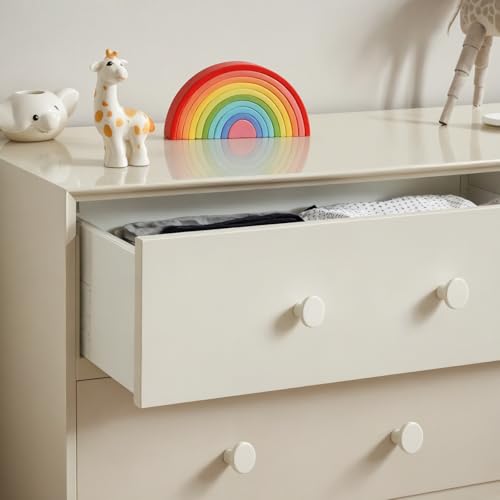 Ravinte Cabinet Knobs, 10 Pack White Dresser Drawer Pulls, 1-1/5 Inch - color: White