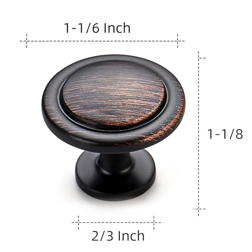Ravinte Oil Rubbed Bronze Round Cabinet Knobs,Zinc Pulls,1-1/4 Inch,30 Pack - color: Oil Rubbed Bronze
