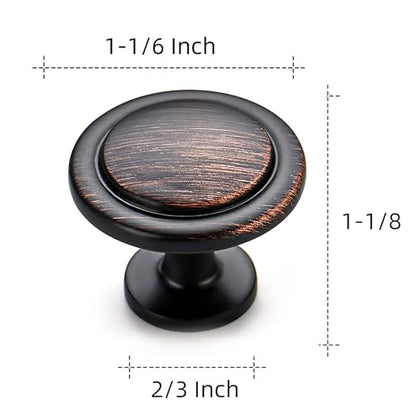 Ravinte Oil Rubbed Bronze Round Cabinet Knobs,Zinc Pulls,1-1/4 Inch,30 Pack - color: Oil Rubbed Bronze