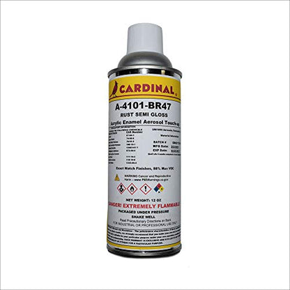 Powder Coat Touch-up Spray Paint | A-4101-BR47 Rust SEMI GLOSS - color: BR47 Rust Semi Gloss