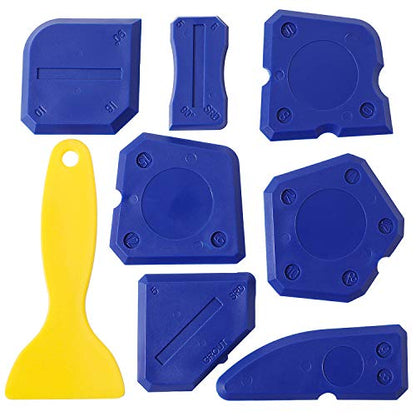 QDiShi Silicone Caulk Tool Kit with Putty Knife for Sealing，8 Pack