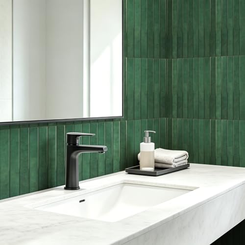 WOWSTAR 10-Sheet Thickened Cyan Peel and Stick Backsplash for Kitchen, Back Splashes Stick on Tile, Waterproof Wall Tiles - color: Cyan