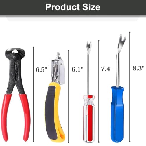 Construction & Upholstery Staple Remover Set, Tack Puller Nail Remover Tool