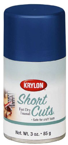 Krylon Short Cuts 3 Oz. High-Gloss Enamel Spray Paint, Forever Blue - 1 Each - color: Forever Blue, style: Aerosol