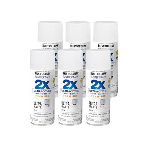 Rust-Oleum Painter's Touch 2X Ultra Cover Spray Paint, Ultra Matte White