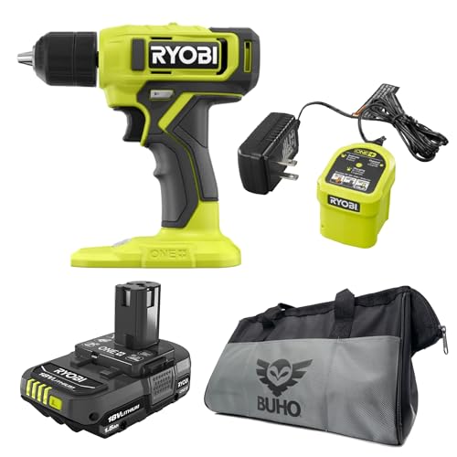 Ryobi ONE+ 18V Drill/Driver Kit with Battery, Charger & Buho Bag