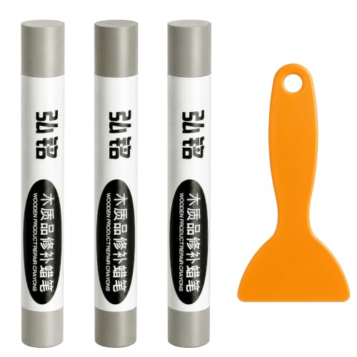 3 Colors Wood Filler Sticks, Gray Green Series, with Scraper - color: Gray Green Series