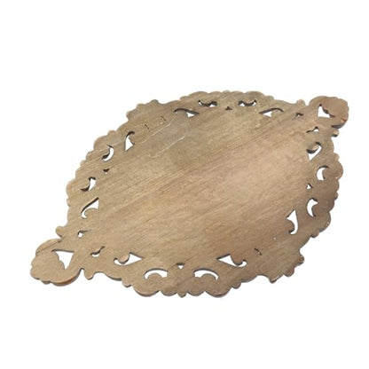 Antrader 2Pcs Vintage Wooden Carved Onlay Appliques, 8.66"×5.9"(Style 20) - style: Style 20, Small Size