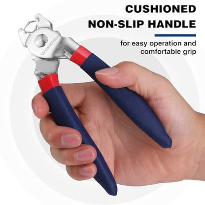 WORKPRO Bent Hog Ring Pliers with 500 Pcs 3/4" Hog Rings - style: Bent Hog Ring Pliers Set