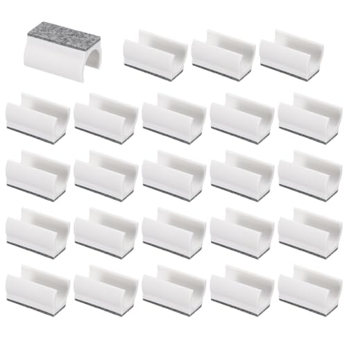PATIKIL 22mm Rectangle Chair Leg Cover with Felt Pad, 24Pcs Slide Smoothly No Scratches No Noise Furniture Feet Hardwood Protectors Tips Floor Glides Tubing Caps for Office, White Grey - color: White Grey, size: 22MM