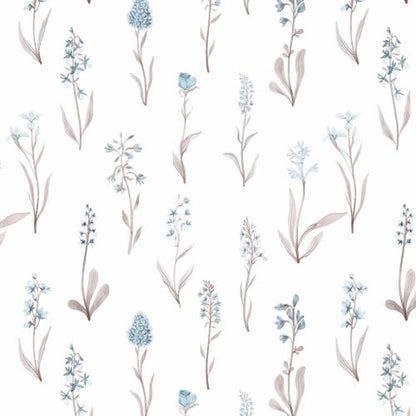 Wudnaye Floral Peel and Stick Wallpaper Beige Contact Paper 16.9’’×196.8’’ - color: Blue, size: 16.9" x 196.8"