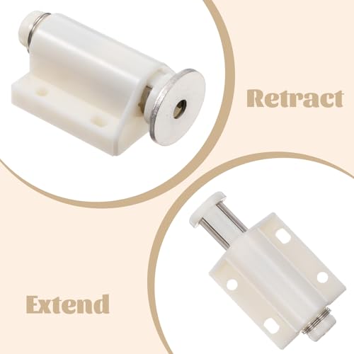 2 PCS Push to Open Cabinet Magnetic Door Latches (White)