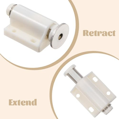 2 PCS Push to Open Cabinet Magnetic Door Latches (White)