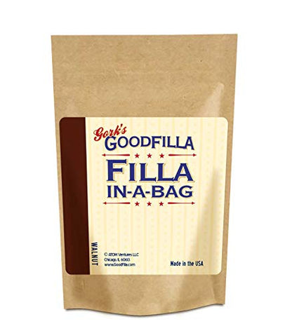 GoodFIlla Walnut, 12 oz, Wood and Grain Filler powder, Stainable, Paintable, Sandable, Versatile | Zero Waste - color: Walnut, size: 12oz