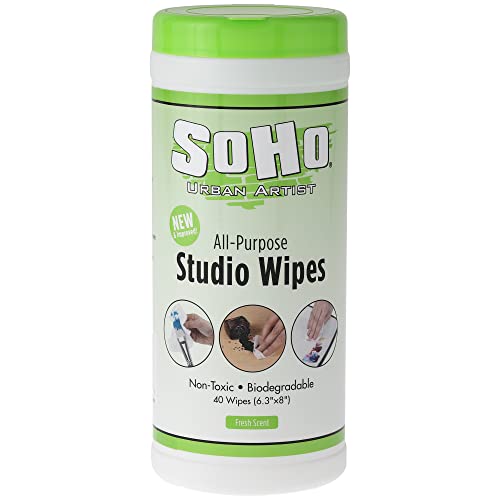 SoHo Urban Artist Multi-Surface Wipes, 40 Wipes Per Canister - 1 Pack - size: 1 Count (Pack of 1)