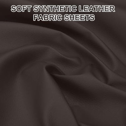 PATIKIL 63x39.4in Faux Leather Sheets, Faux Leather Fabric Sheets Vinyl Fabric Synthetic Soft Waterproof PVC for Replacement Upholstery Car Furniture Sofa Boat Marine, Black Coffee - color: Black Coffee