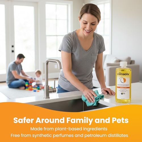 Citra Solv Concentrated Household Cleaner & Degreaser - Valencia Orange Scent - 16 Fl Oz, Safe, Effective, and Versatile Cleaning Solution, Natural Ingredients, Non-Toxic, Biodegradable, Made in USA - size: 16 Fl Oz