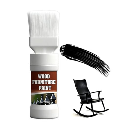 Furniture Paint and Chalk Paint for Furniture,Professional Kitchen Cabinet Paint, Wood Paint for Tables, Chairs & Refinishing - No Sanding Required, Low Odor & Water Based,Surface Repair Brush for Doors, Windows, and Metal,Quick-Drying Formula(Black) - co
