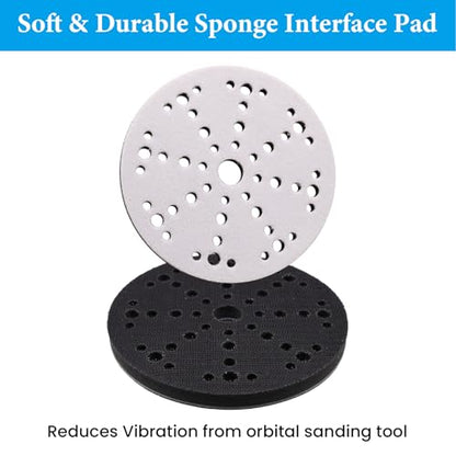 6 Inch Interface Pads Hook and Loop, 49 Holes, 2 Pack - style: Foam Interface Pad