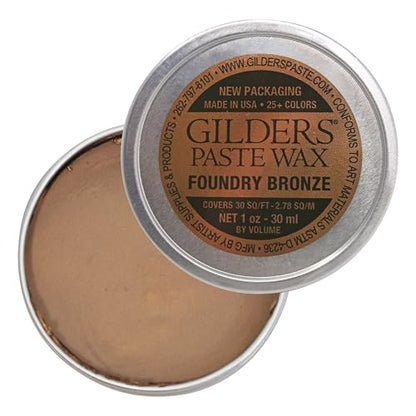 paste, Gilders paste wax 1 ounce canister, gilders wax paste 30 ml canister (FOUNDRY BRONZE)