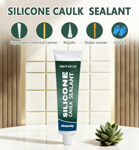 Clear Silicone Caulk Waterproof Silicone Sealant 3.38 fl.oz - size: 100ml