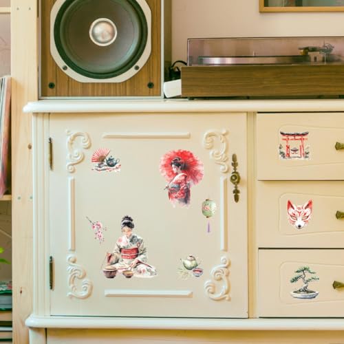 Peacoblue Japanese Series Rub On Transfers for Furniture Craft 6"x12" - style: Japanese Series