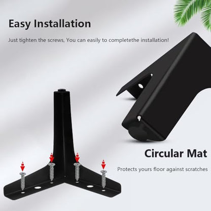 8 Pcs 4 Inch Metal Furniture Legs Black - size: 4 inch (8PCS)