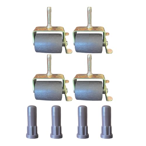 4PCS Locking Metal Stem Wheels Casters Rollers for Bed Frame