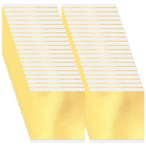 Vonty 200 Pcs Gold Leaf Sheets Imitation Foil for Crafts Gilding Decor - color: Gold