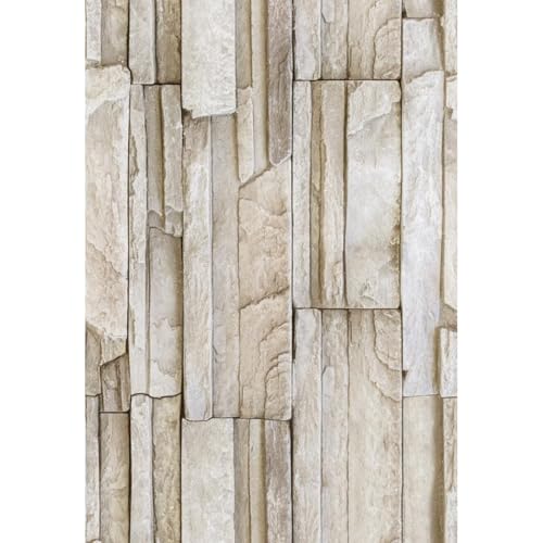 Main Street Peel and Stick Wallpaper Sheets, Stacked Stone, 12-Pack - style: Stacked Stone Design
