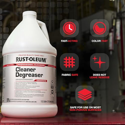 Rust-Oleum Professional Cleaners Cleaner Degreaser | 1 Gallon (128oz) | Professional Strength Concentrate - size: 128 Fl Oz (Pack of 1)