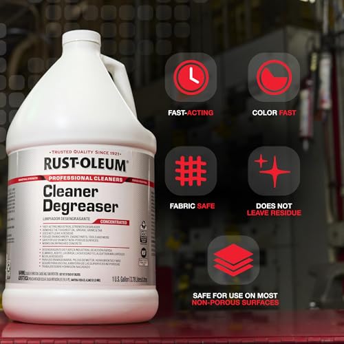 Rust-Oleum Professional Cleaners Cleaner Degreaser | 1 Gallon (128oz) | Professional Strength Concentrate | 4 Pack - size: 128 Fl Oz (Pack of 4)