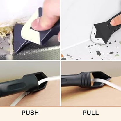 9Pc Caulking Tool,Silicone Sealant Remover Scraper,Ergonomic Handle-0.276lb