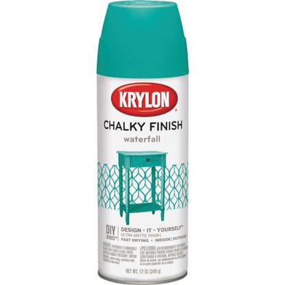 Krylon K04112007 Chalky Finish Spray Paint, Waterfall, 12 Ounce - color: Waterfall, size: 12 Ounce (Pack of 1)