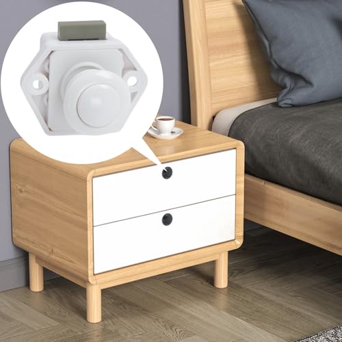 Push Button Latch Cupboard,5200-W 5Set White