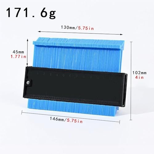 1pc 5 Feet Contour Gauge Tool - Adjustable Irregular Shape Duplicator for Precise Corner Profiling. Essential Template Maker for Carpets, Tiles, Laminate Flooring & DIY Woodworking