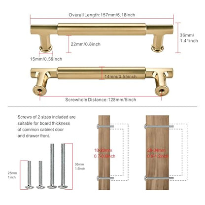 SAILING 2 Pack Cabinet Pulls-5 Inch/128mm Kitchen Cabinet Handles Champagne Bronze Cabinet Pulls for Bathroom Dresser Pulls Hardware Cabinet Handles SA10185 - color: Champagne Bronze, size: 5"(128mm)Hole Center-2Pcs