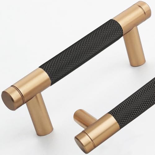 12 Pack 3 Inch 76 mm Bronze and Black Barrel Cabinet Pulls Cupboard Aluminum Handles Drawer Pull Cabinet Handles - color: Bronze and Black, size: 3 Inch