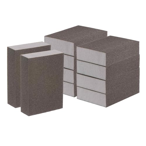 HARFINGTON 10pcs Fine Sanding Sponge Blocks 400-500 Grit Foam Sanding Block for Polishing Kitchen Metal Wood Drywall, 100x70x25mm - size: 400-500 Grit