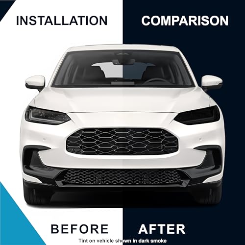 Pre-Cut Headlight Taillight Tint Kit Compatible with Honda HR-V 2023-2026 | Precision Cut Stretchable PPF Vinyl Overlay Cover Wrap (Light Smoke) - color: Light Smoke