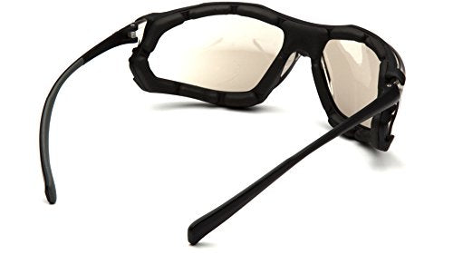 Pyramex Proximity Safety Glasses Eye Protection, Amber H2X Anti-Fog - color: I/O Mirror Anti-fog Lens/ Black Frame