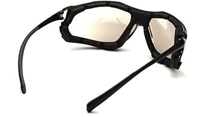 Pyramex Proximity Safety Glasses Eye Protection, Amber H2X Anti-Fog - color: I/O Mirror Anti-fog Lens/ Black Frame