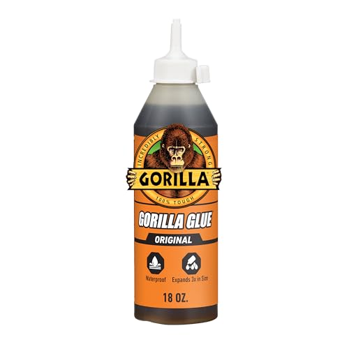 Gorilla Original Glue, Expands Into Materials, Brown, 18 oz - size: 18oz