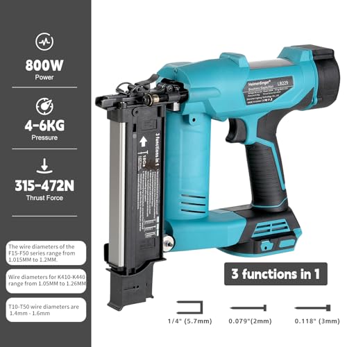 3-in-1 Cordless 18GA Brad Nailer & Stapler for Makita 18V Battery
