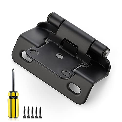 Ravinte Black Kitchen Cabinet Hinges, Semi Wrap 1/2 Inch Overlay, 10 Pack - size: Semi Wrap 1/2 inch